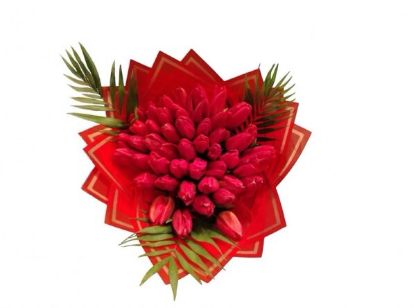 50 Red Tulips