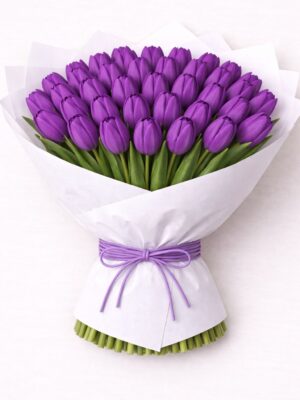 50 purple tulips 50 Purple Tulips