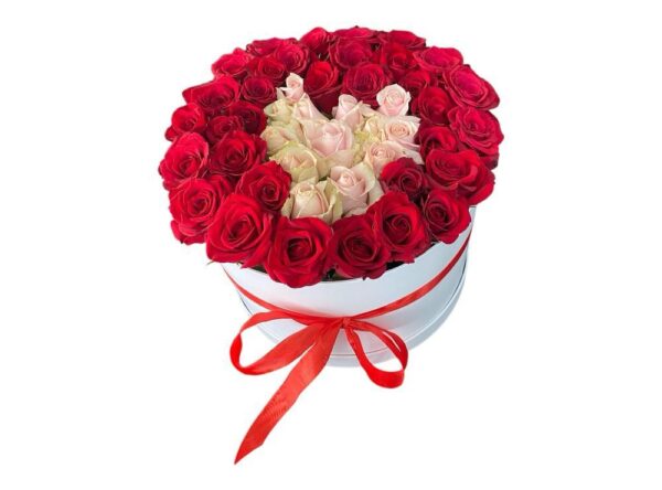 Box Red & Heart Pink