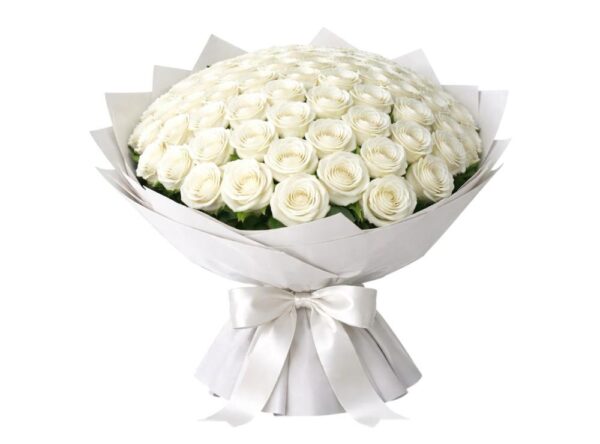 60 White Roses